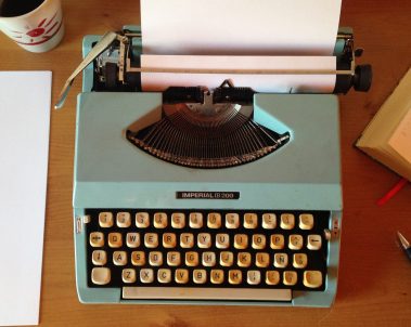 Old fashioned manual typewriter